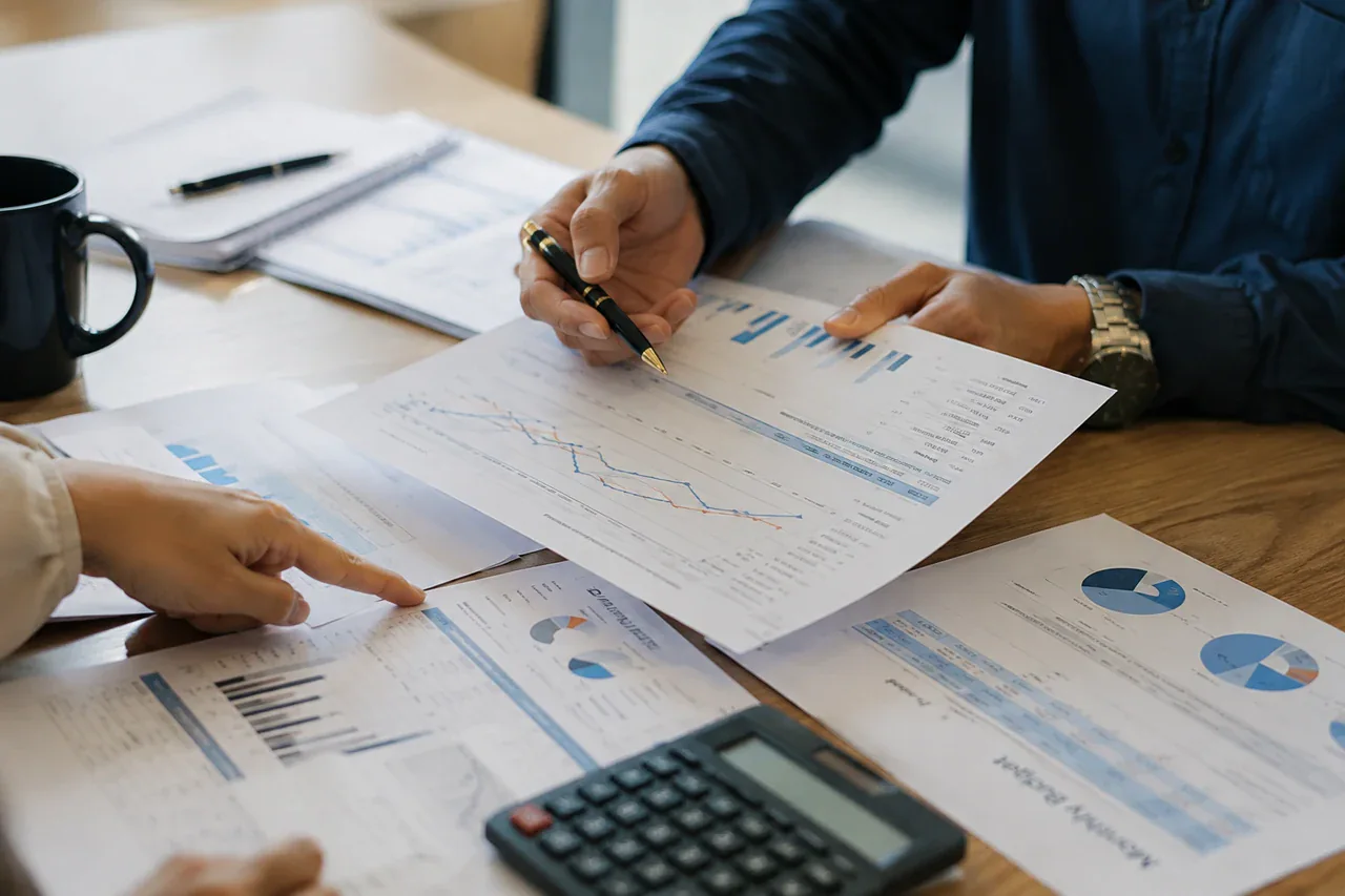 Account documents and financial training materials under review