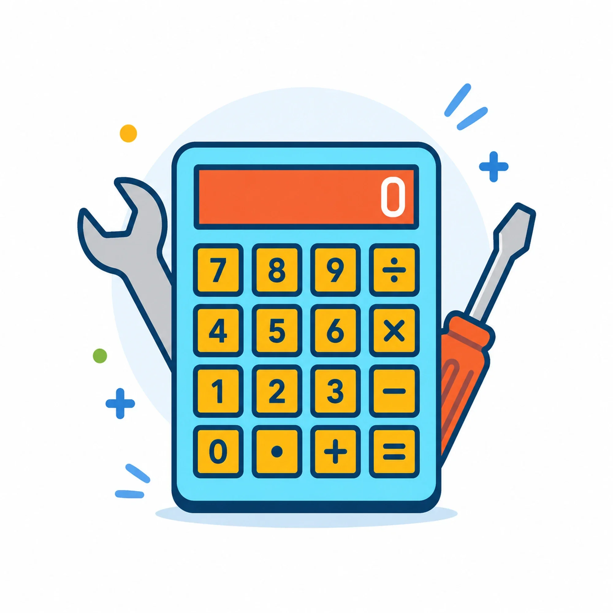Illustration of a financial calculator