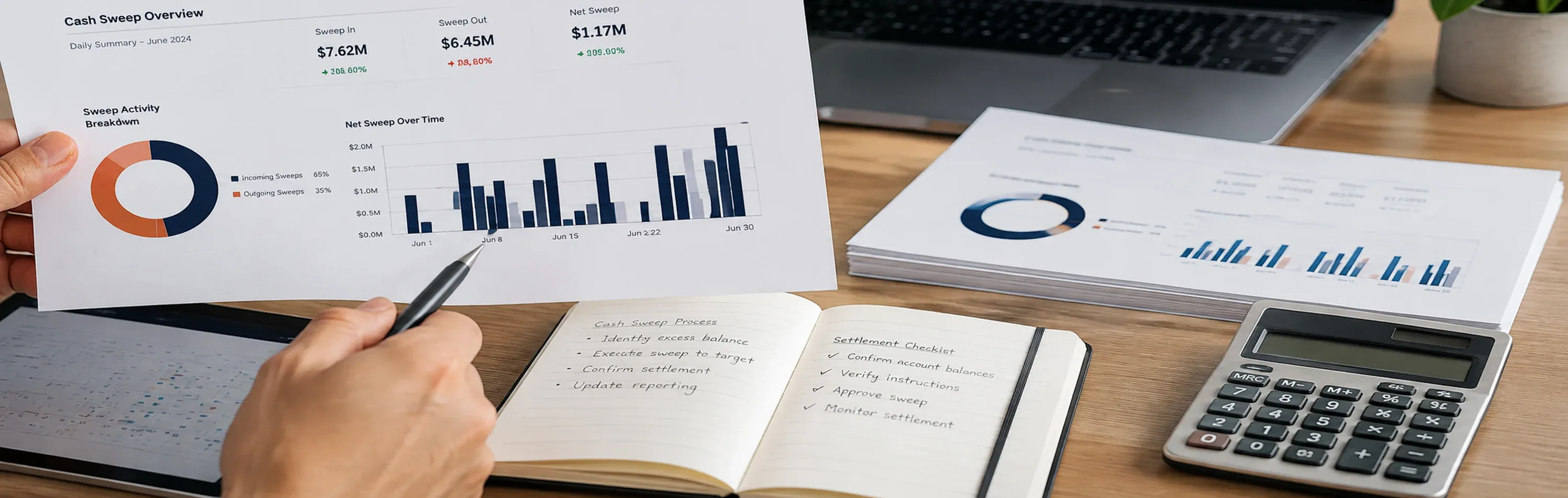 Learning illustration for Cash, sweep & settlement