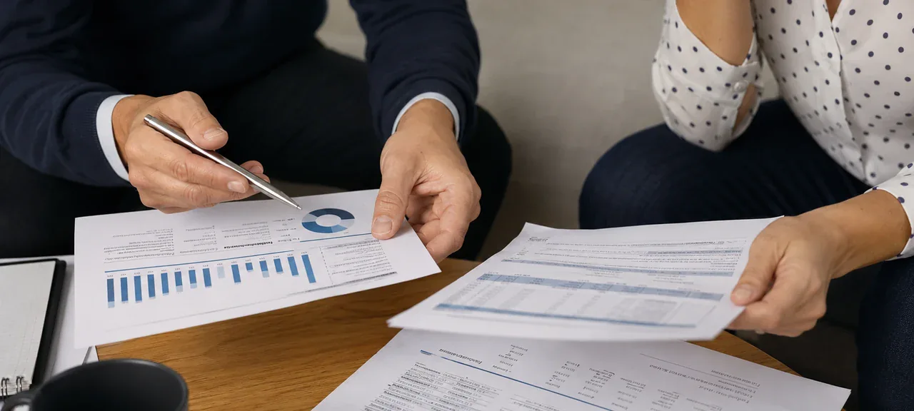 Financial report and statement analysis in progress