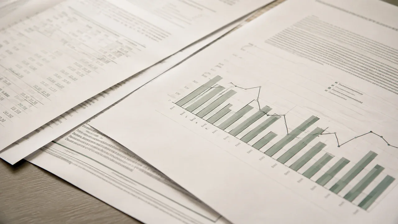 Market research paper and price chart used to review strategy evidence